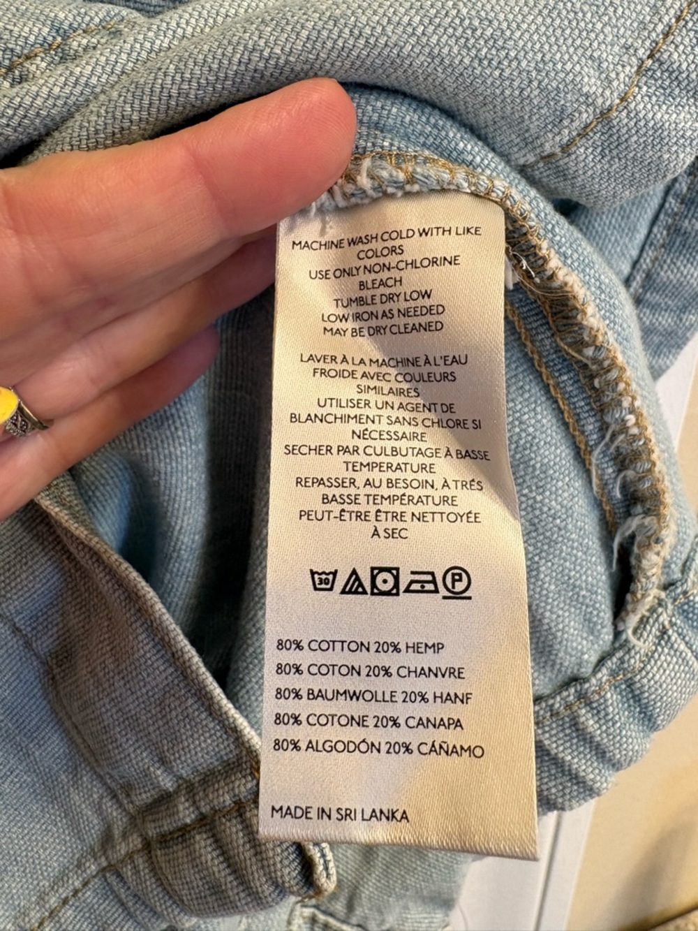 NWT We The Free Lemon Denim Jacket - Picture 9 of 16